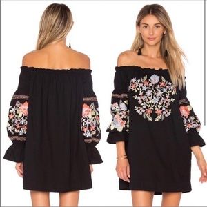 Free People embroidered off the shoulder dress